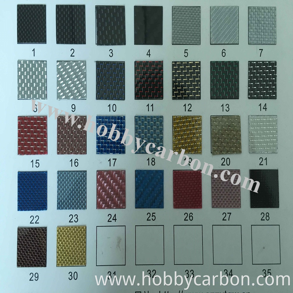 customized carbon fiber sheet color